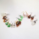 Earrings, sea glass