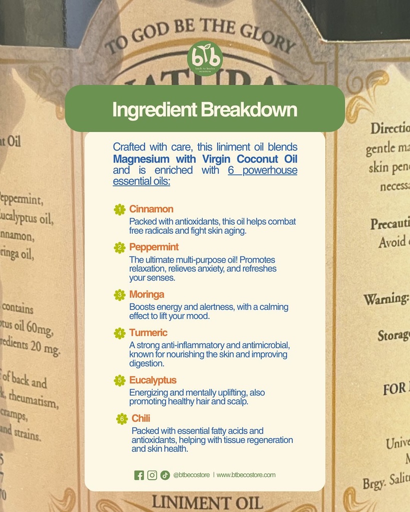 Magnesium Liniment Oil - per ml