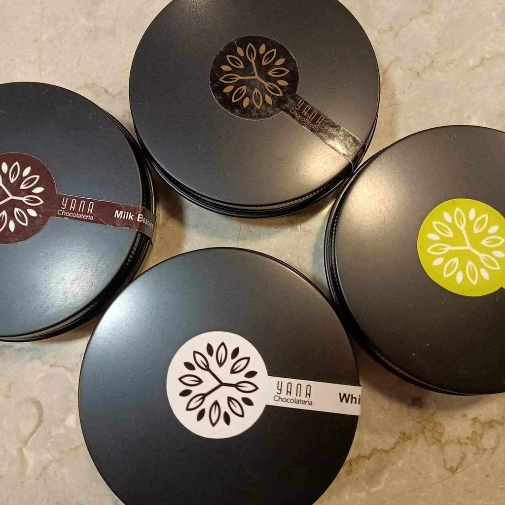 Choco-coffee beanies in tin cans, 75 g