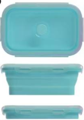 Food container, silicone - collapsible