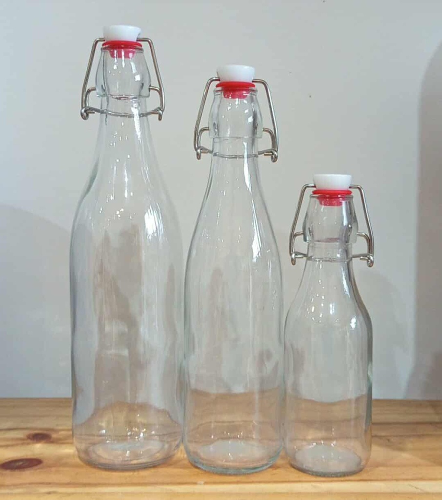 Swing cap bottles