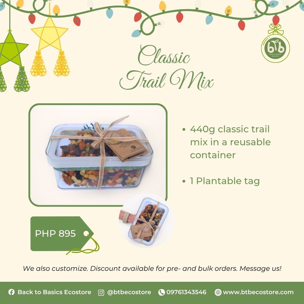 Pasko 2025 -  Classic trail mix in reusable container