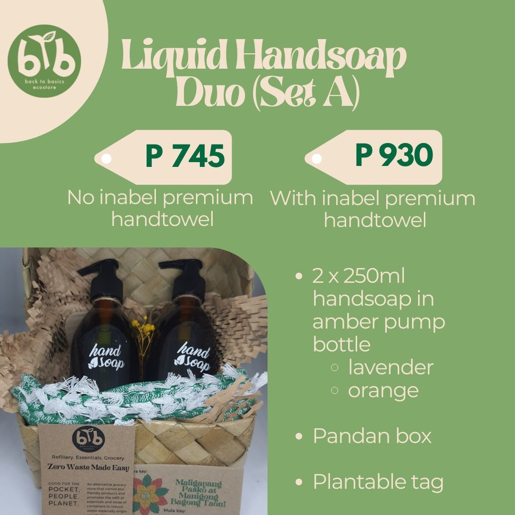 Liquid hand soap duo gift set