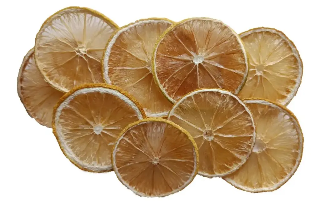 Lemon slices, dried - per gm