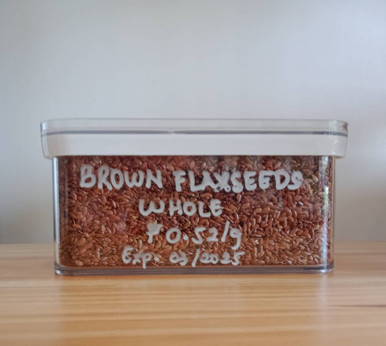 Flax Seeds, brown whole raw - per gm