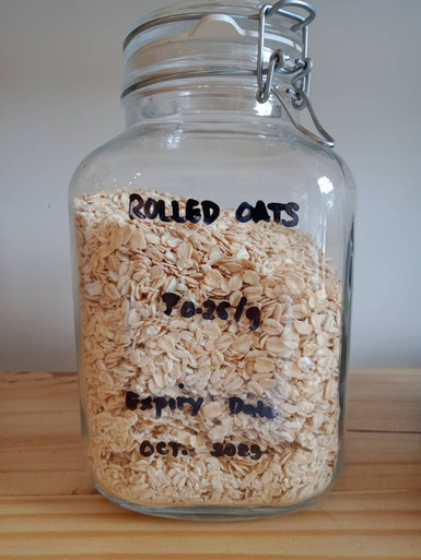 Oats, rolled whole - per gm