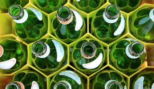 REPURPOSED glass bottle