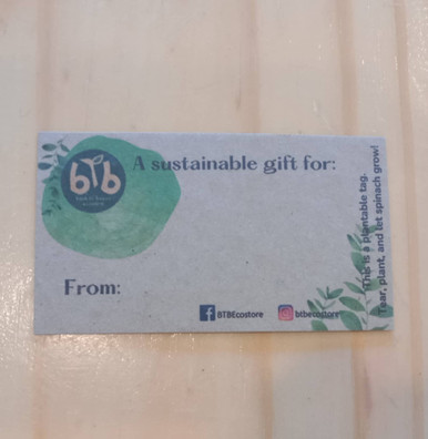 Gift tag, plantable