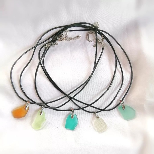 Necklace, sea glass