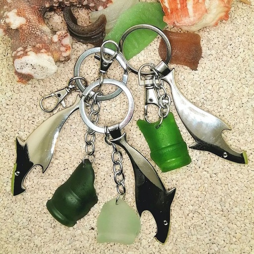 [SSG-SEAGLS-KEY] Keychain, sea glass