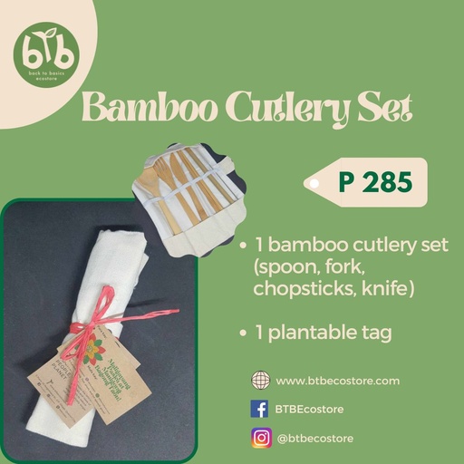 [BTB-GFTST-BMCUTS] Bamboo cutlery set