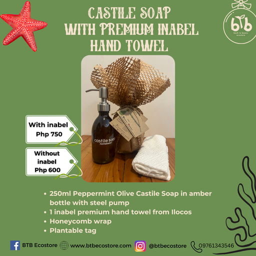 Pasko 2024 - Castile Soap with Inabel Hand Towel (Premium)