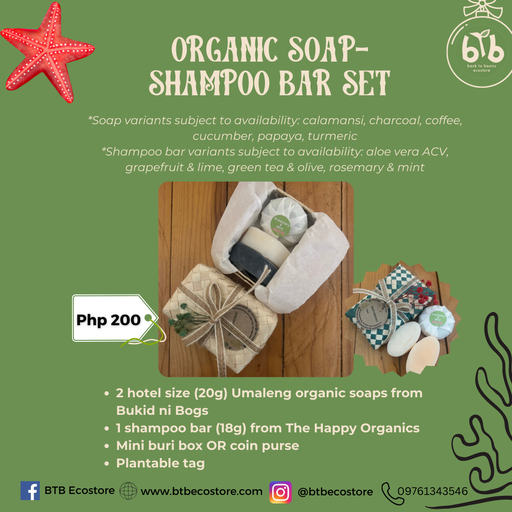 [BTB-GFTST-SSB] Pasko 2024 - Organic Soap-Shampoo Bar Set