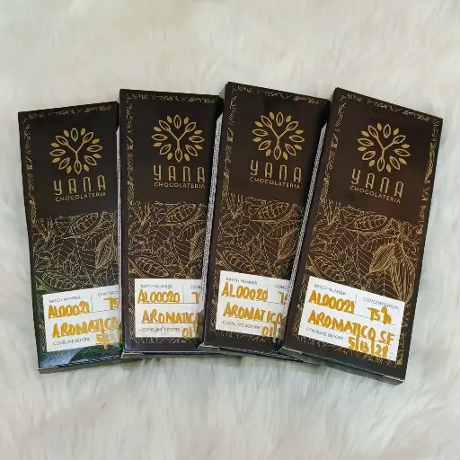 [YAN-CHOCBARARM-DRK75SF] Chocolate Bar 75% aromatico sugar-free with nibs (50g)