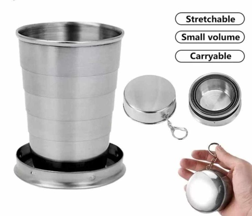 Collapsible cup, stainless steel