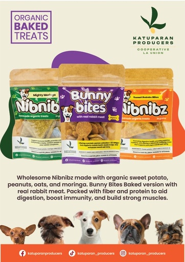 Pet treats, baked (organic, vegan) - per gm