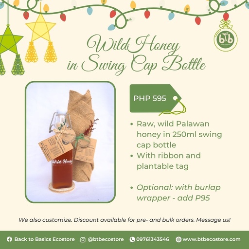 Pasko 2025 - Palawan wild honey in swing cap bottle